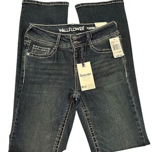 Wallflower Women's Dark Blue Boot Cut Jeans Size 1